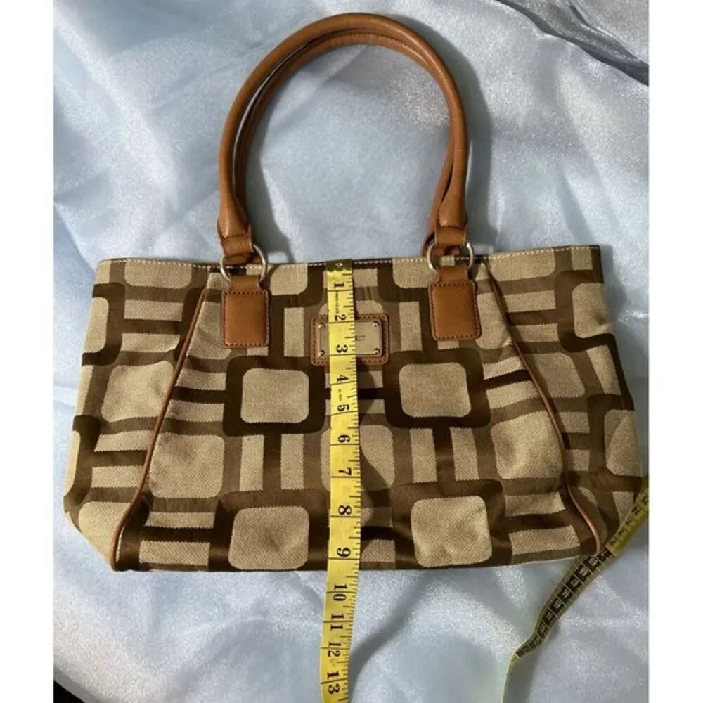Nine West Handbag Tote Handbag Purse‎ Beige and Brown Design